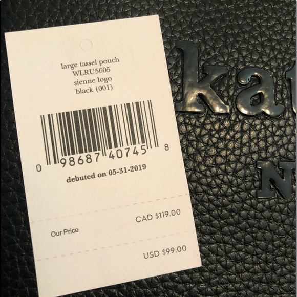 Kate Spade large tassel pouch- sienna logo black - Picture 6 of 7